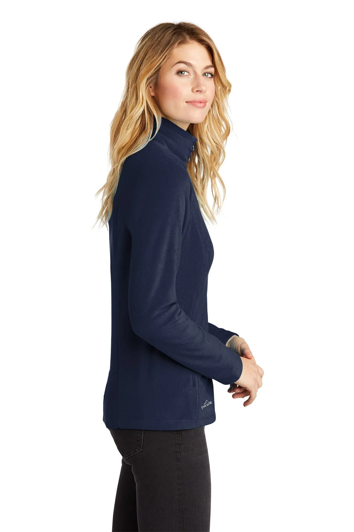 Eddie Bauer Ladies Microfleece Jacket, Navy [GuidePoint Security]