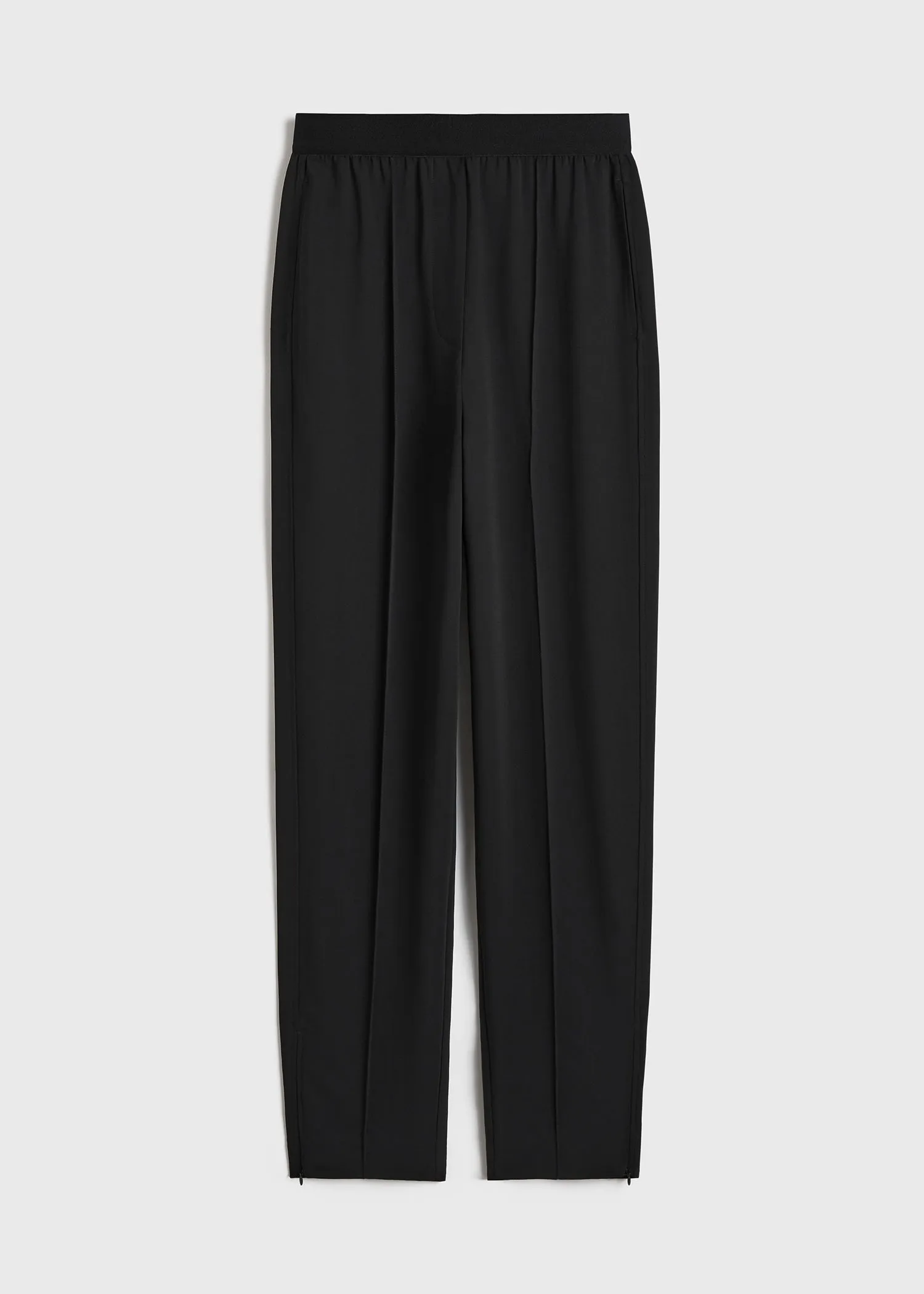 Elastic-waist lounge trousers black