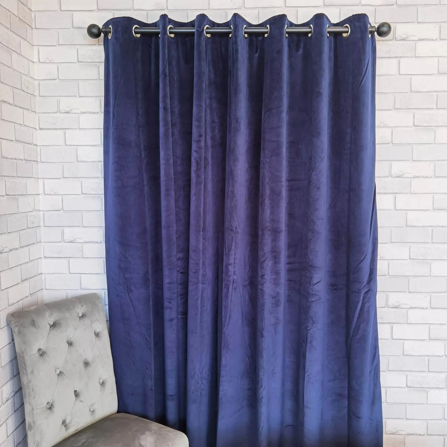 Elegance Readymade Interlined Curtains - Midnight