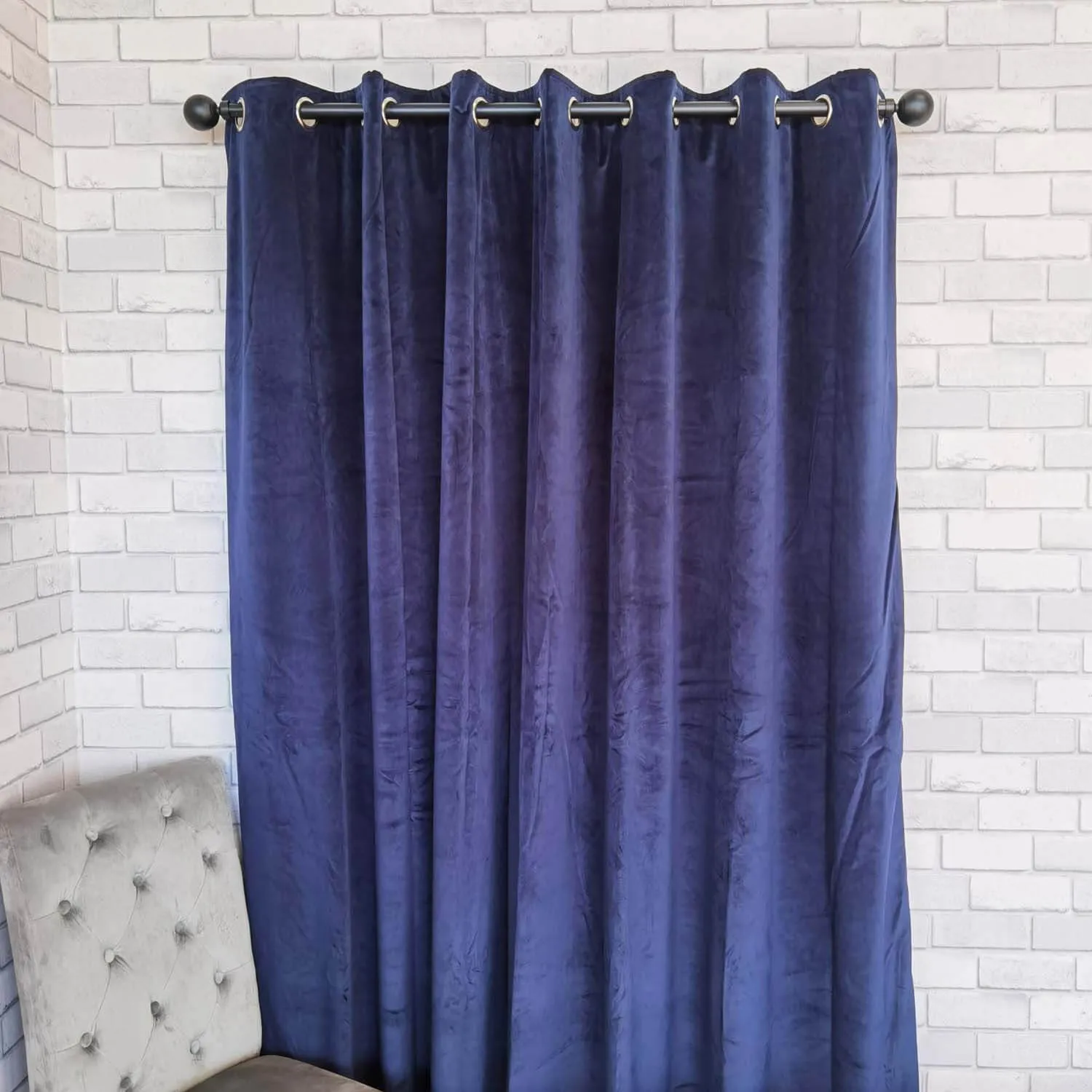 Elegance Readymade Interlined Curtains - Midnight