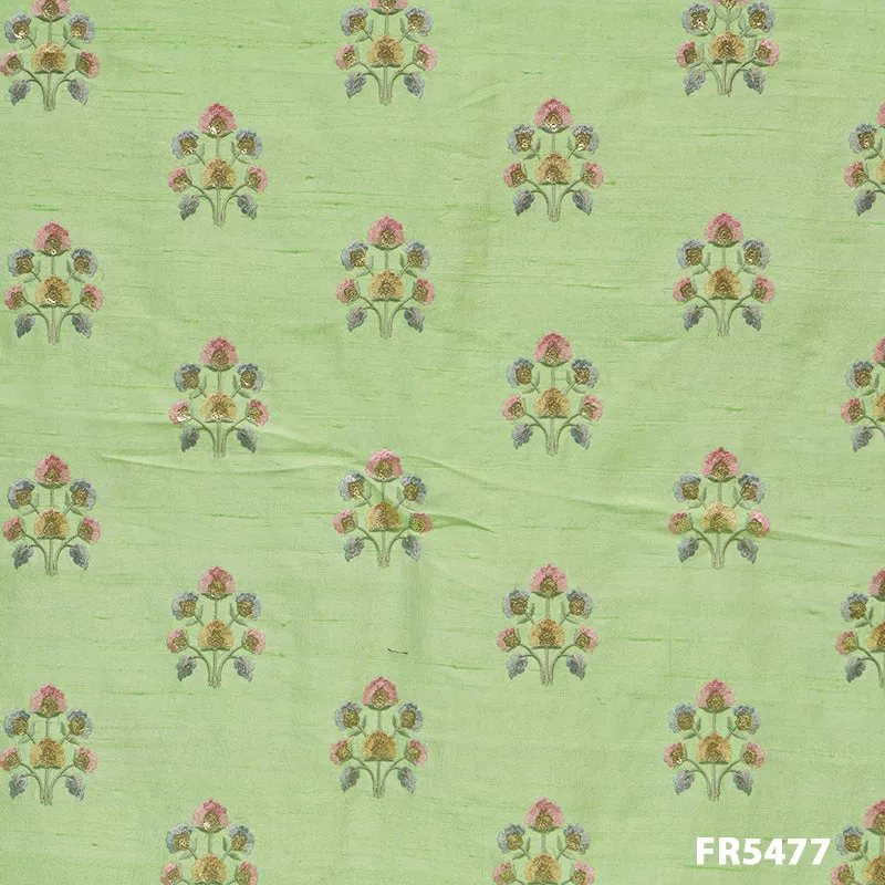 Embroidered Pure Dupion Silk