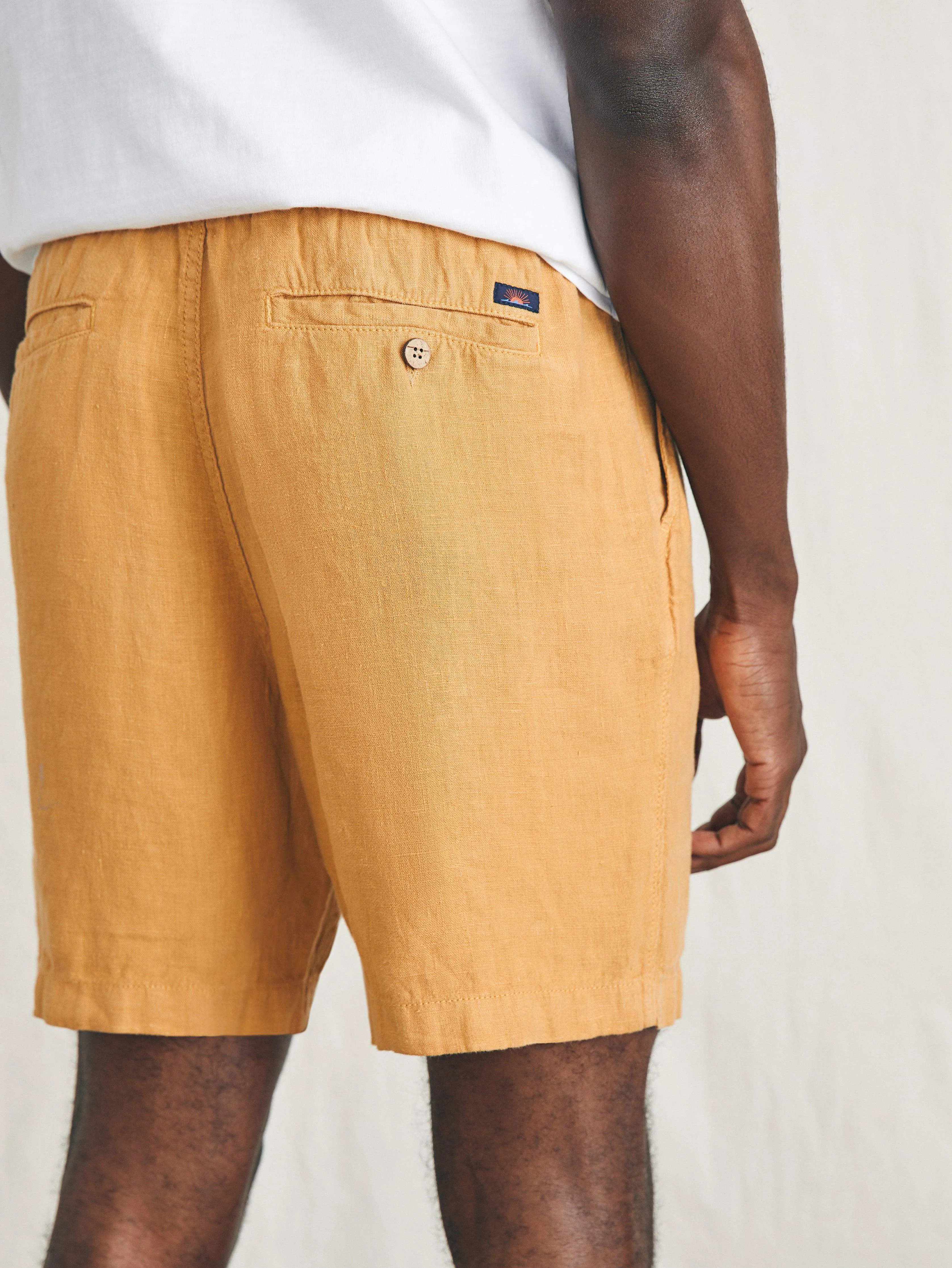 Essential Linen Short (6.5 Inseam) - Sunset Gold