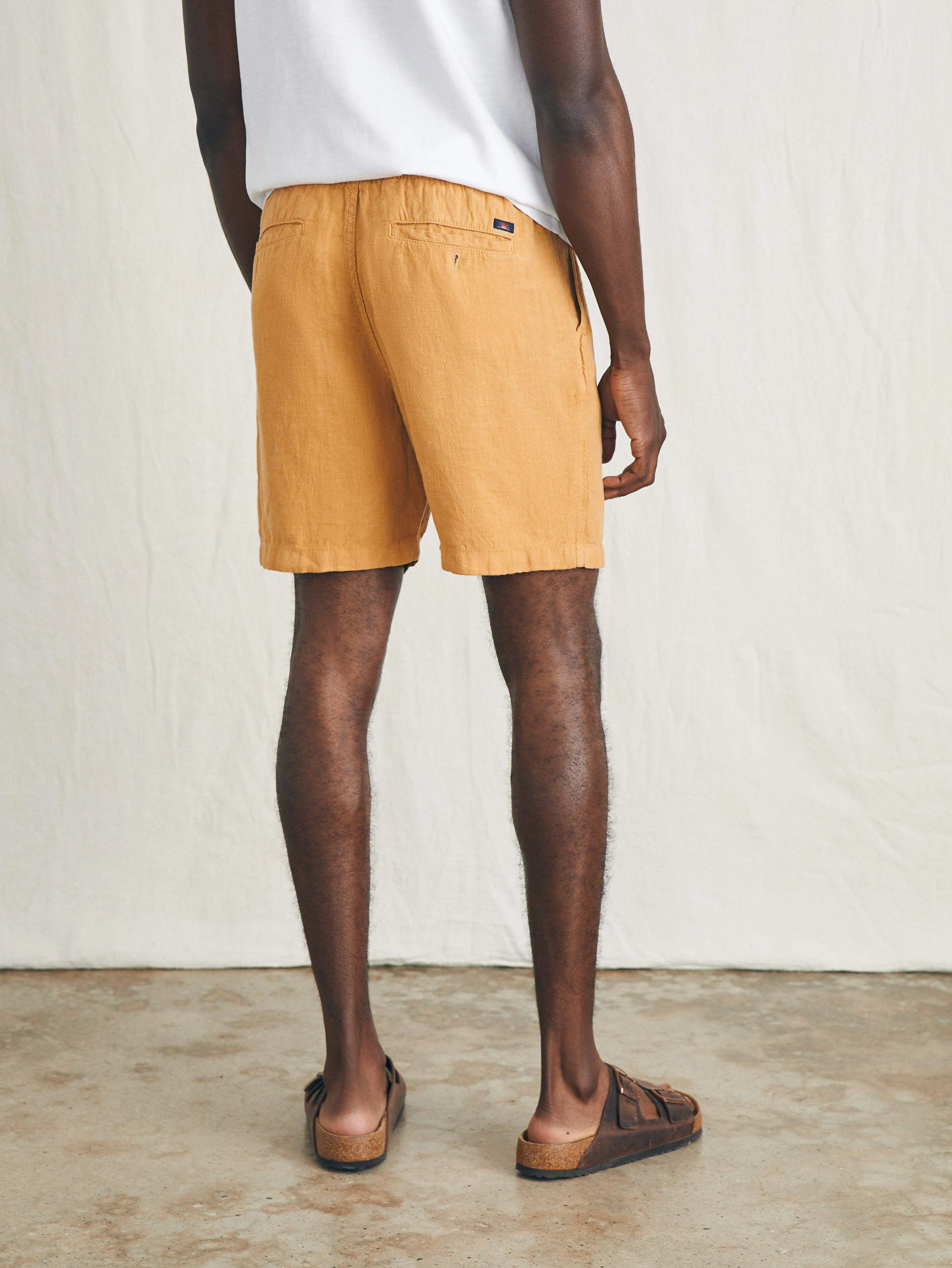 Essential Linen Short (6.5 Inseam) - Sunset Gold