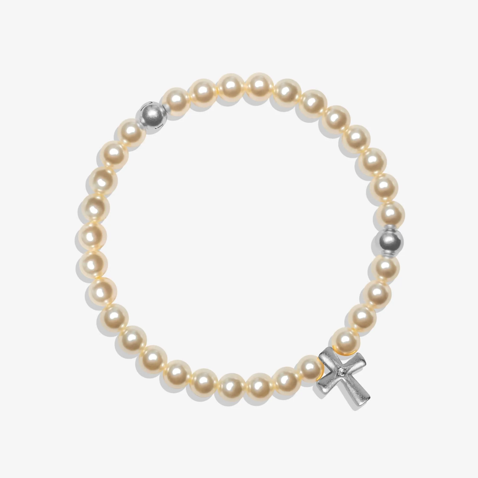 Faith Pearl Stretch Bracelet