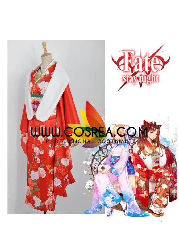 Fate Rin Kimono Cosplay Costume