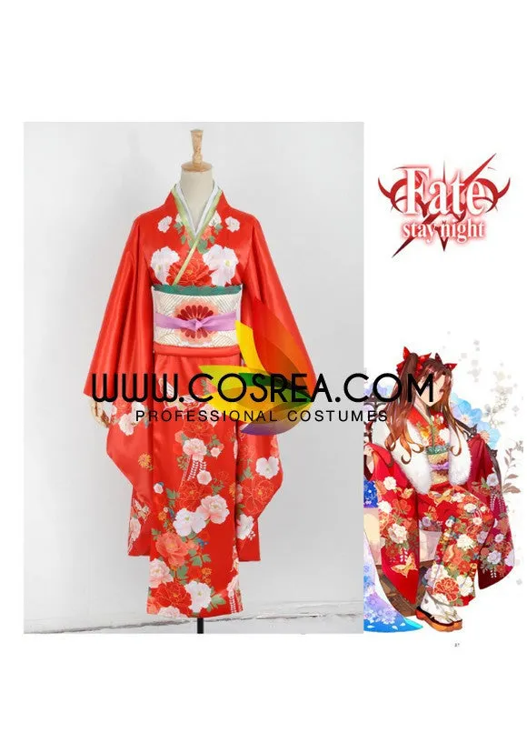 Fate Rin Kimono Cosplay Costume