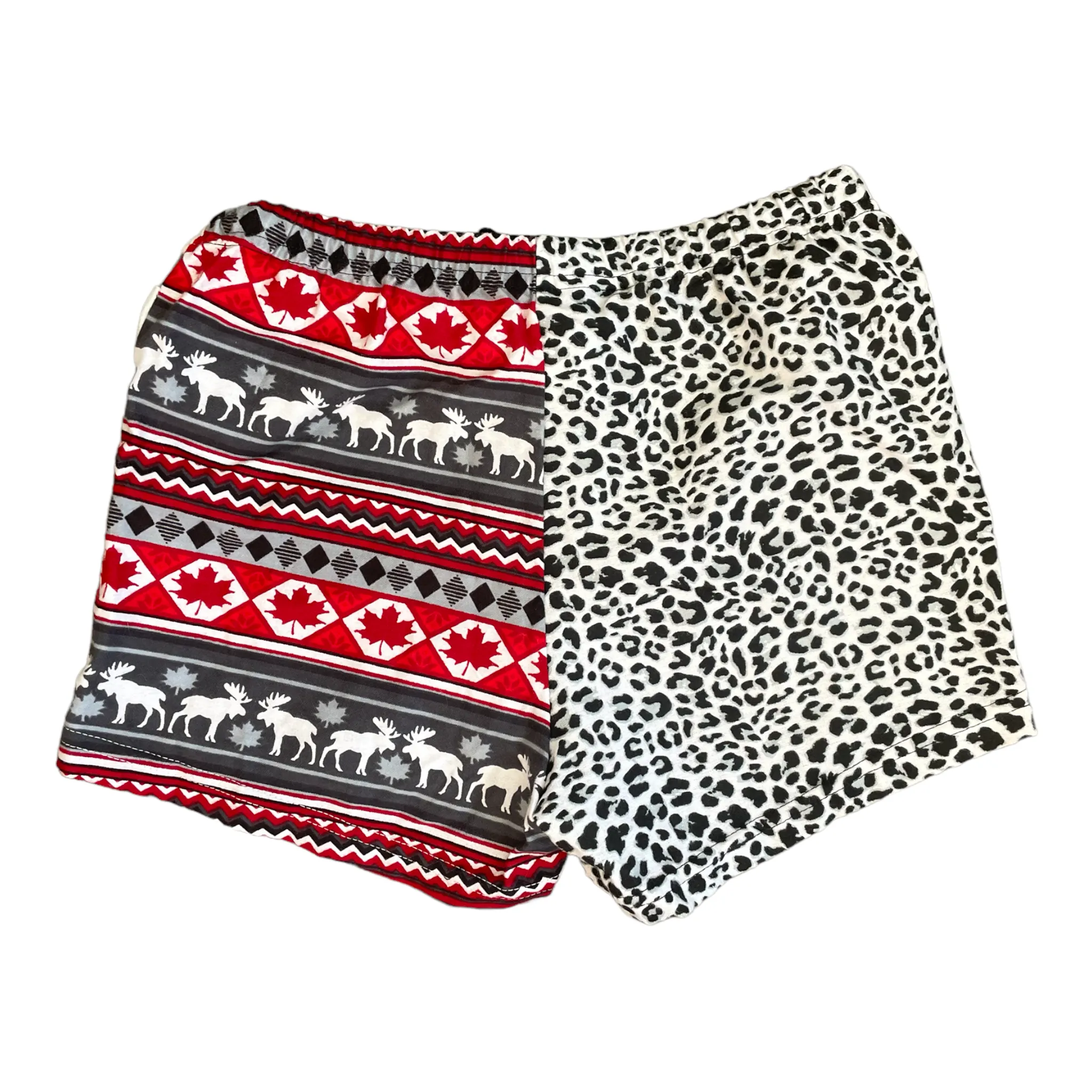 Female BOXERS Flannel Colour Block - Leopard