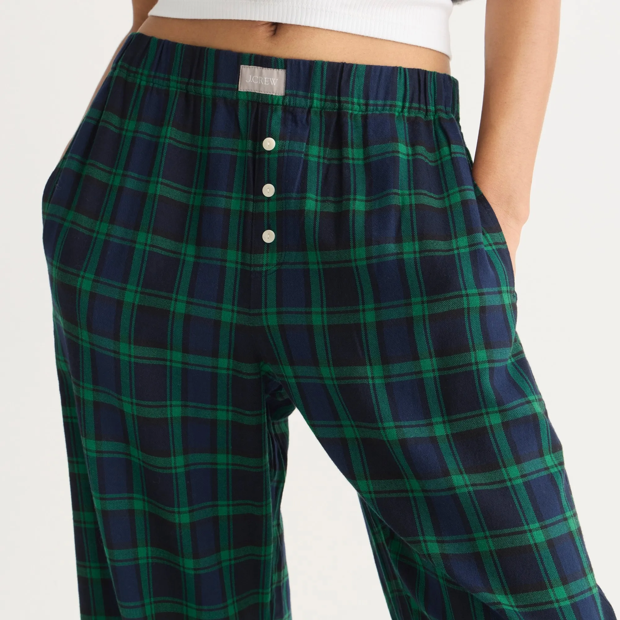 Flannel pajama pant in Black Watch tartan