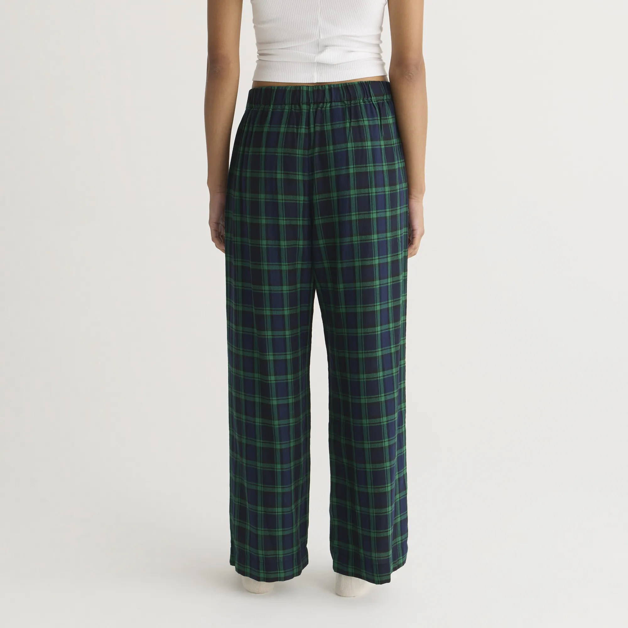 Flannel pajama pant in Black Watch tartan