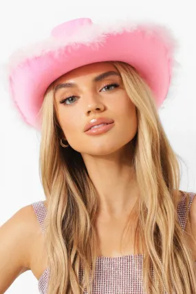 Fluffy Rimmed Cowboy Hat