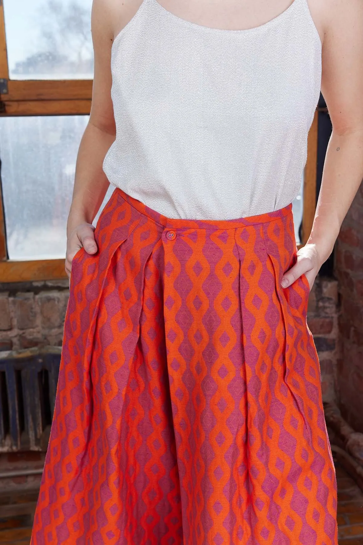 Frida Pant - Sorbet Jacquared