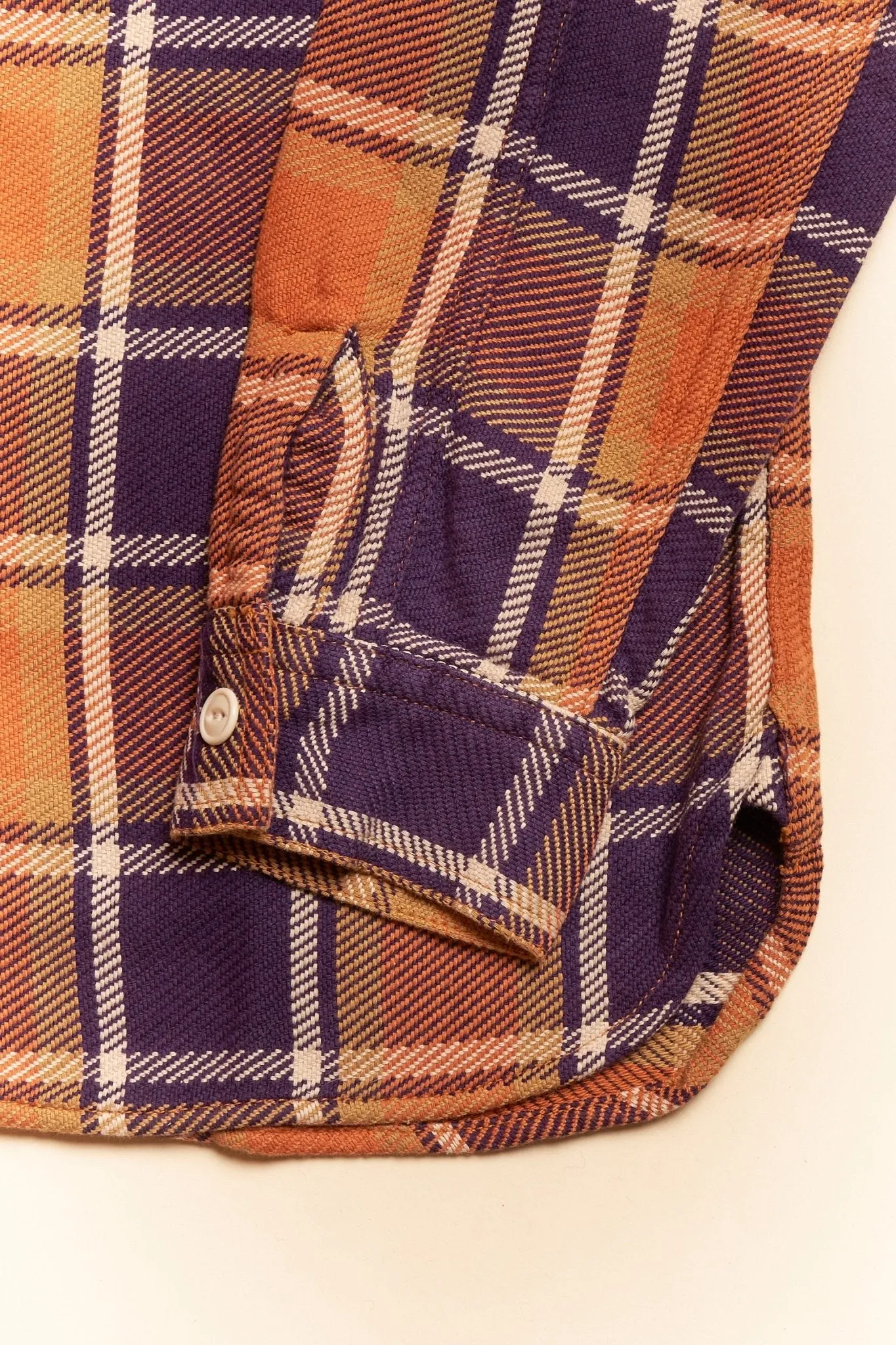 Fullcount Original Check Cotton Flannel Shirt - Dull Orange