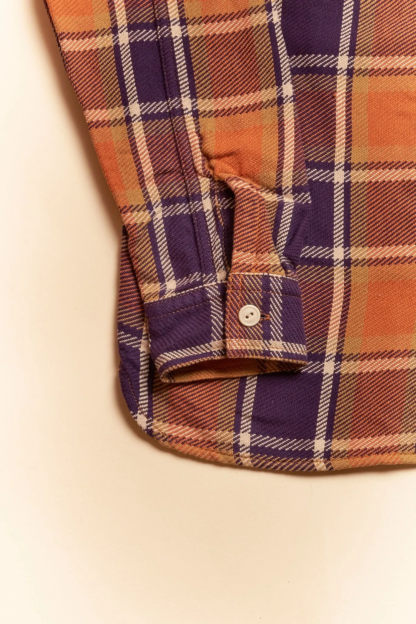 Fullcount Original Check Cotton Flannel Shirt - Dull Orange