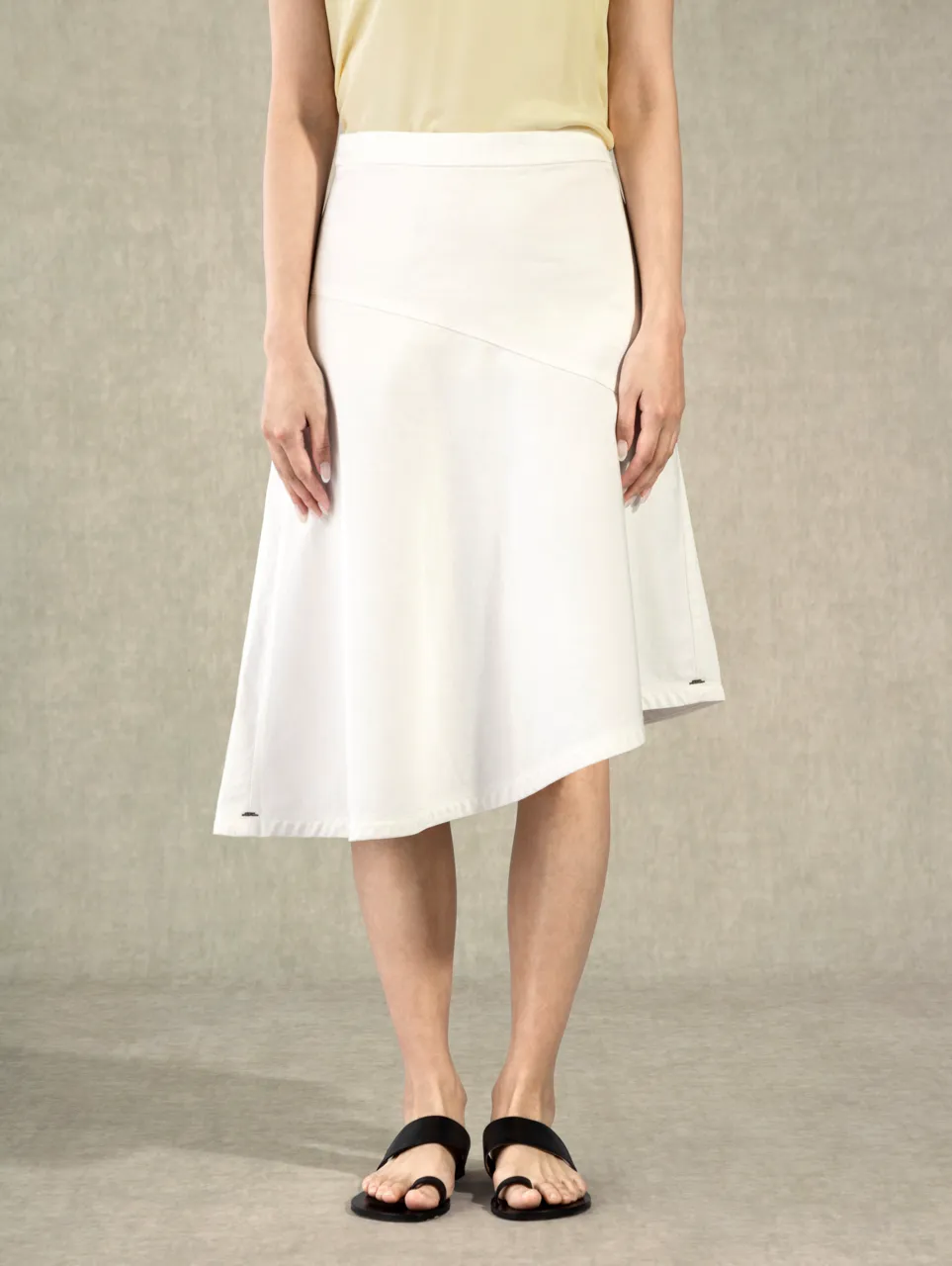 Future Classics   Asymmetric Skirt Pure White