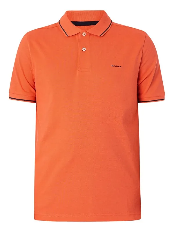 GANT Tipping Pique Polo Shirt - Sunset Pink