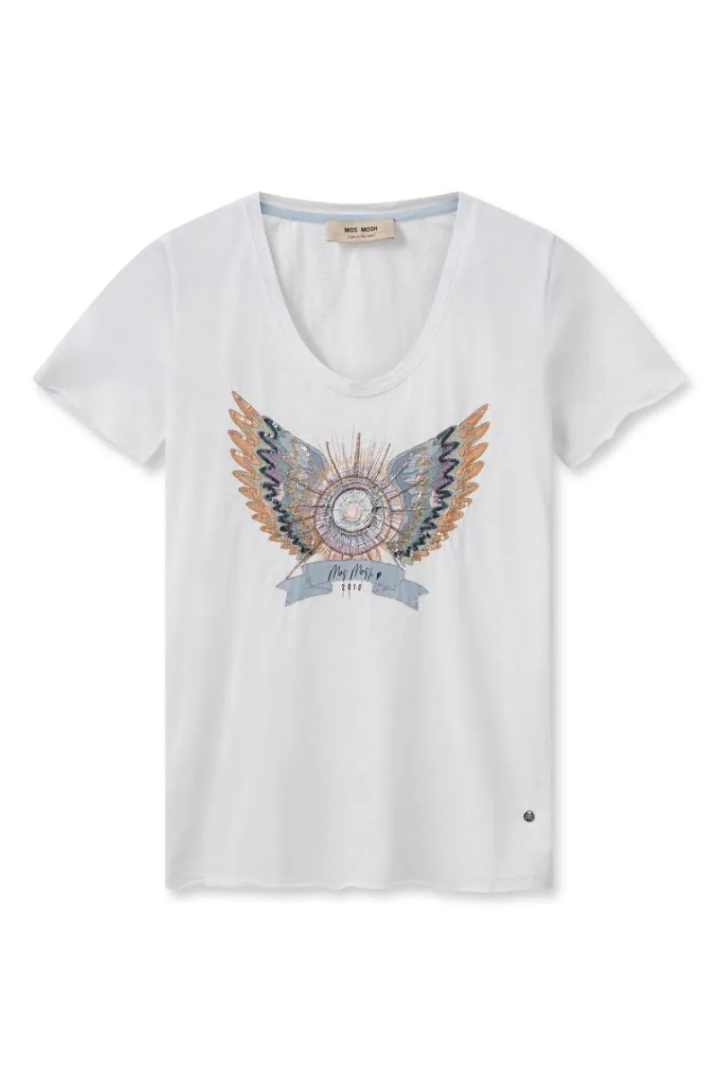 Gethi Deco Tee | White | T-shirt fra Mos Mosh