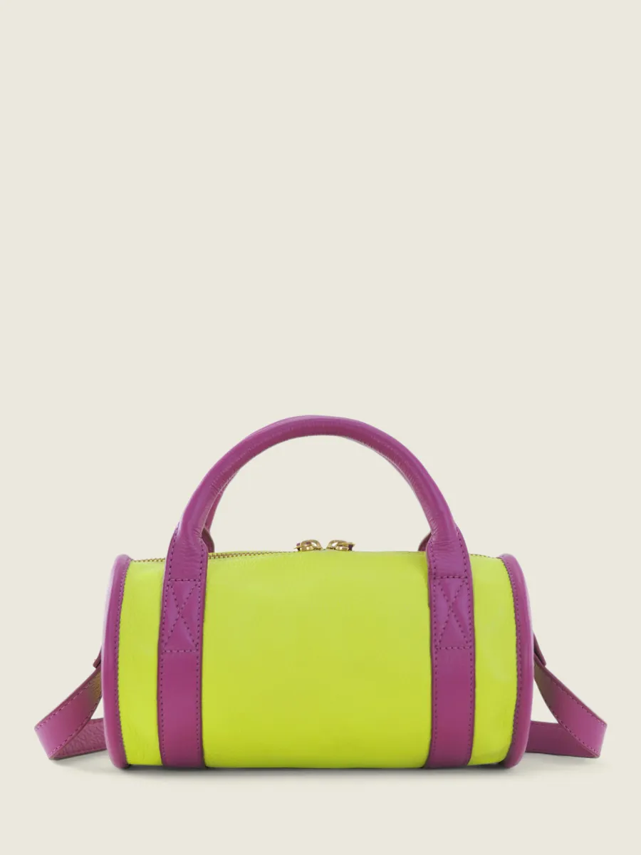 Green and Purple Leather Mini Handbag for Women - Charlie Sorbet Apple / Blackcurrant | PAUL MARIUS