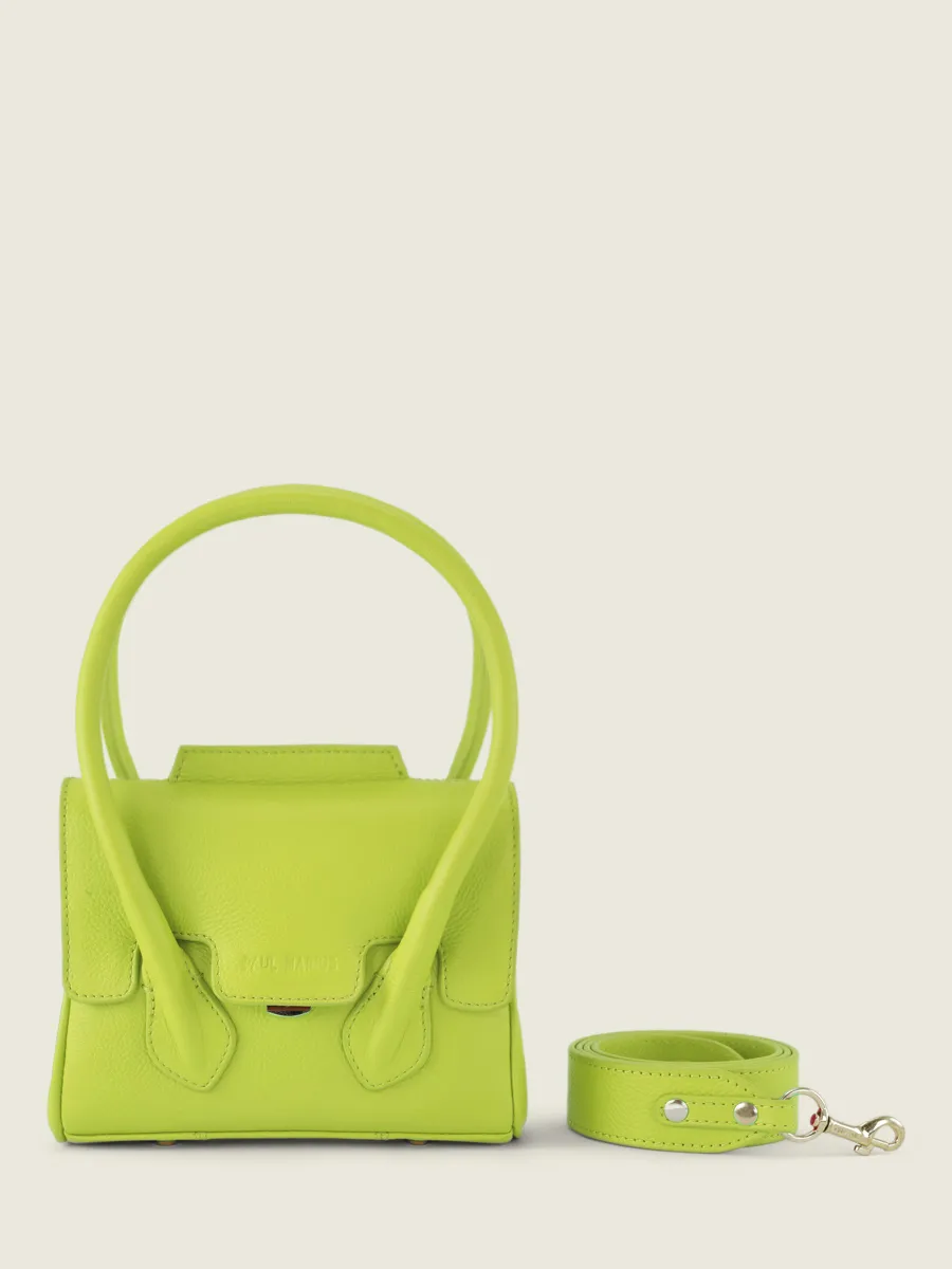 Green Leather Mini Handbag for Women - Colette XS Sorbet Apple | PAUL MARIUS