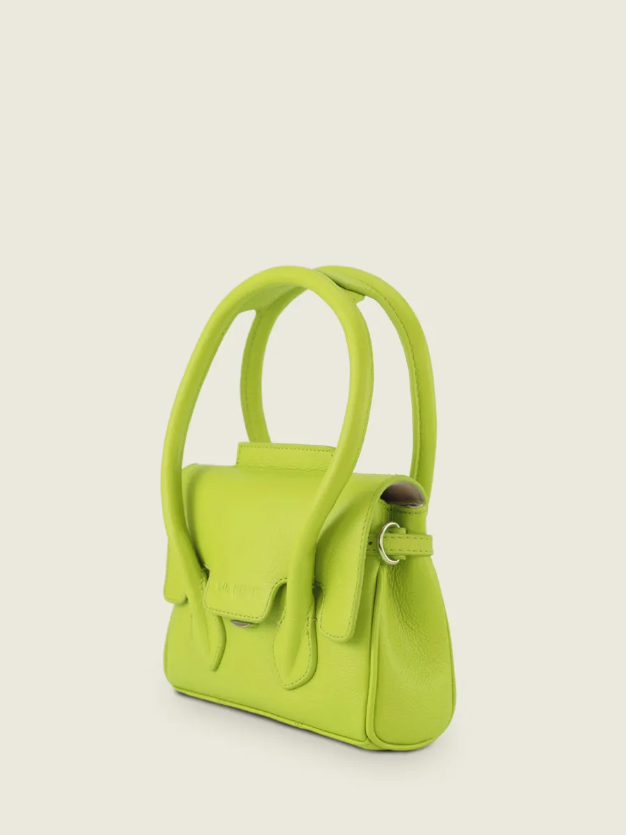 Green Leather Mini Handbag for Women - Colette XS Sorbet Apple | PAUL MARIUS