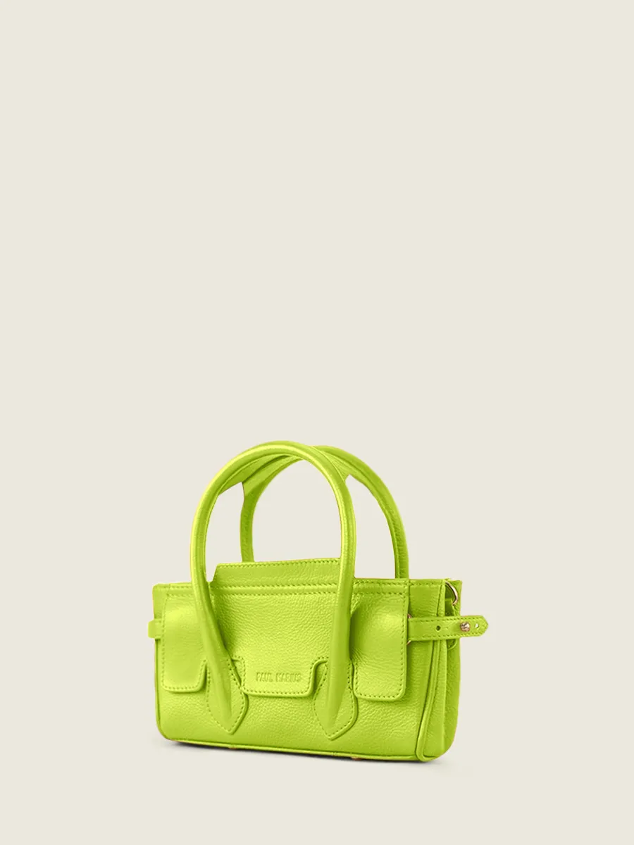 Green Leather Mini Handbag for Women - Madeleine XS Sorbet Apple | PAUL MARIUS