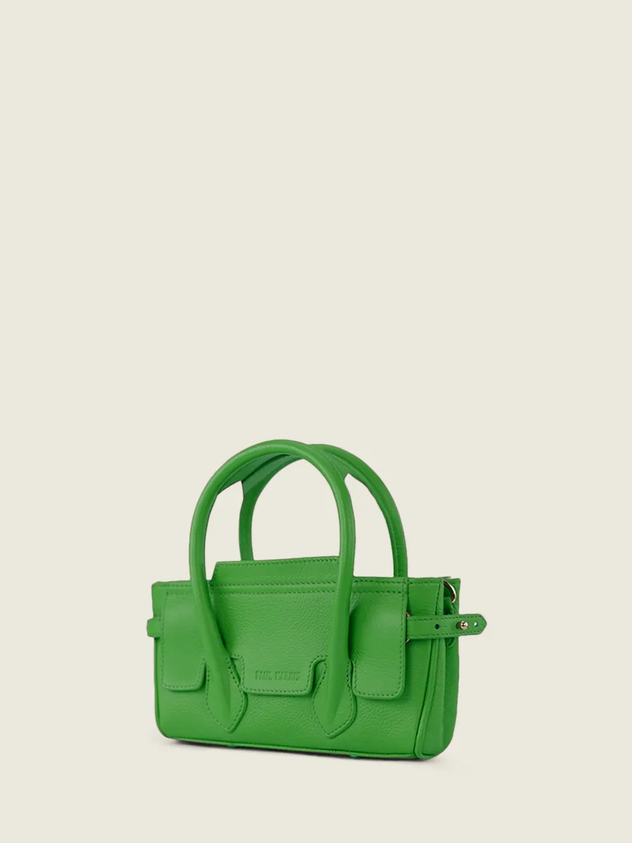 Green Leather Mini Handbag for Women - Madeleine XS Sorbet Kiwi | PAUL MARIUS