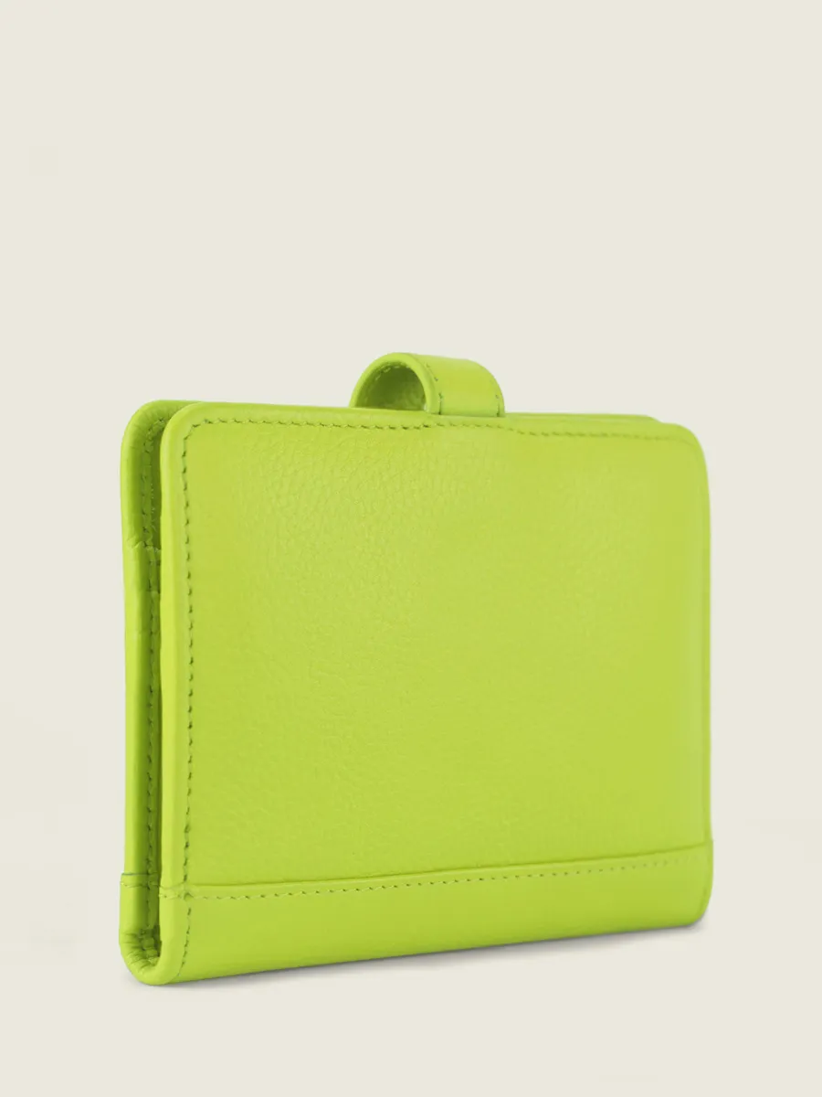 Green Leather Wallet for Women - LePortefeuille Jeanne Sorbet Apple | PAUL MARIUS