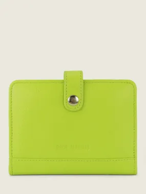 Green Leather Wallet for Women - LePortefeuille Jeanne Sorbet Apple | PAUL MARIUS