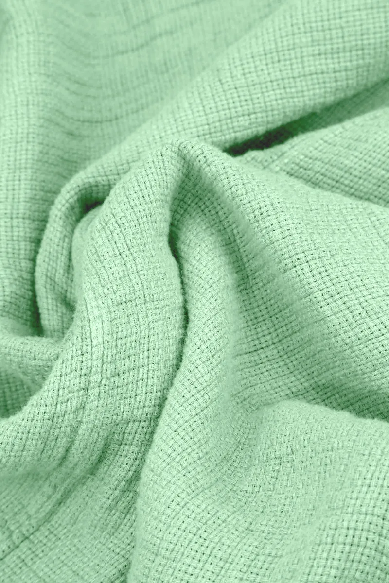 Green Sorbet Textured Linen Dress