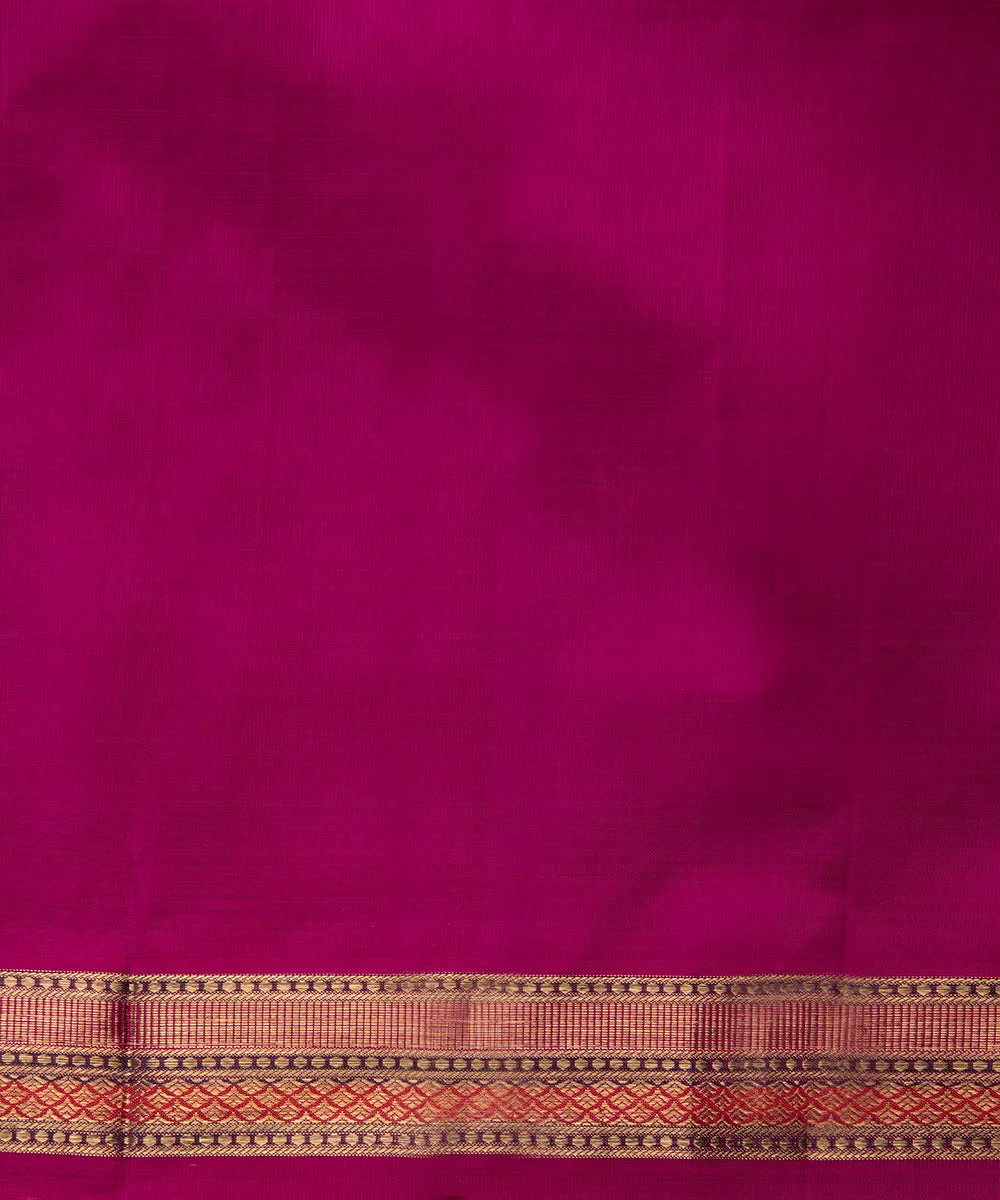 Handloom Pink Pure Zari and Pure Silk Kanjivaram Saree