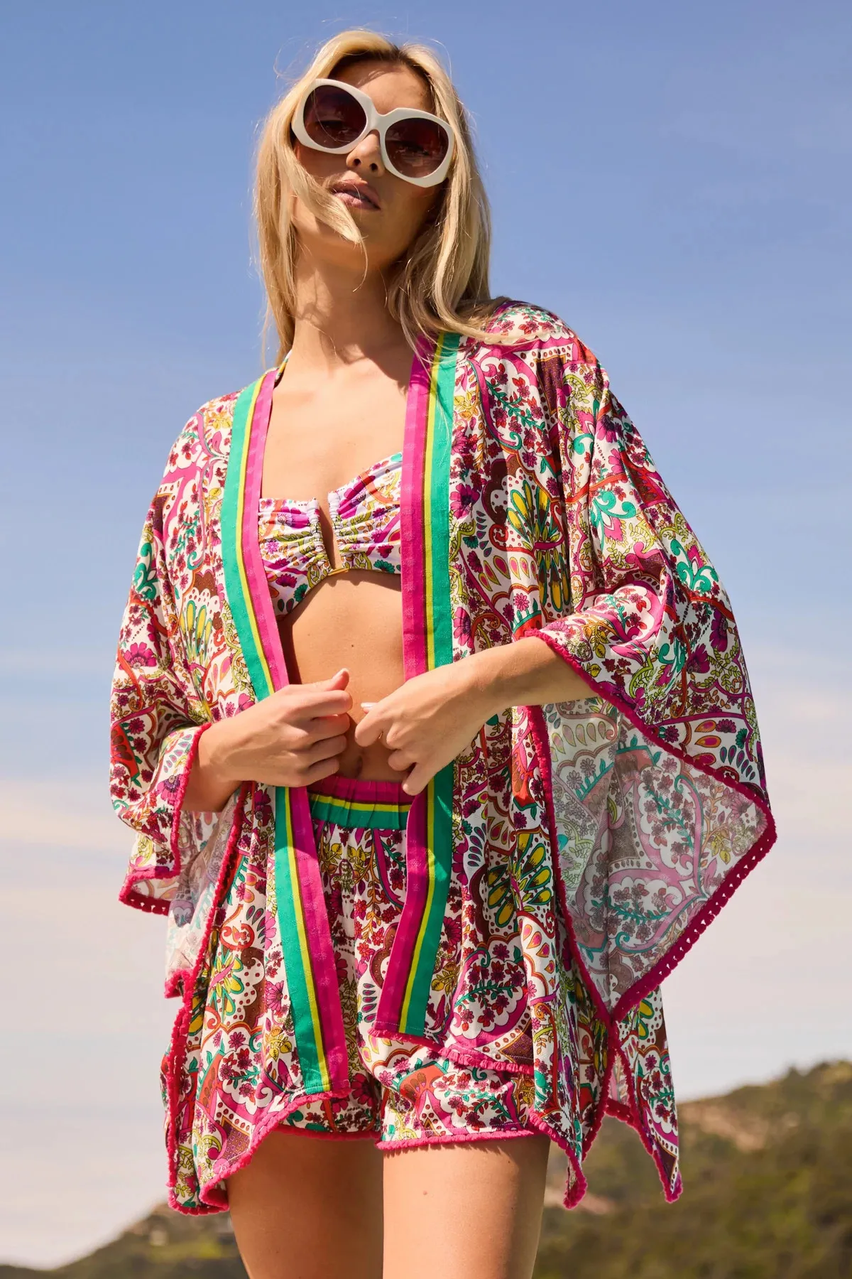 Hawaiian Garden Kimono