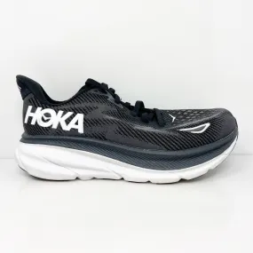 Hoka One One Womens Clifton 9 1132211 BWHT Black Running Shoes Sneakers Size 6 D