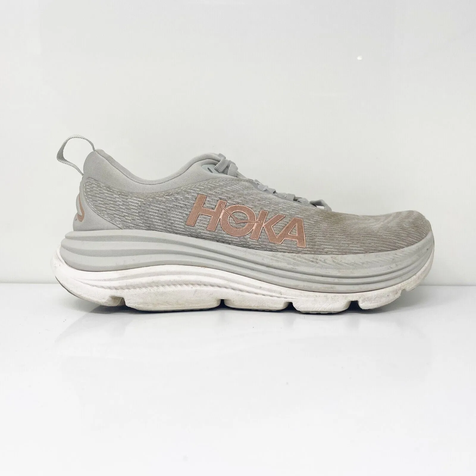 Hoka One One Womens Gaviota 5 1134235 HMRG Gray Running Shoes Sneakers Size 8 B