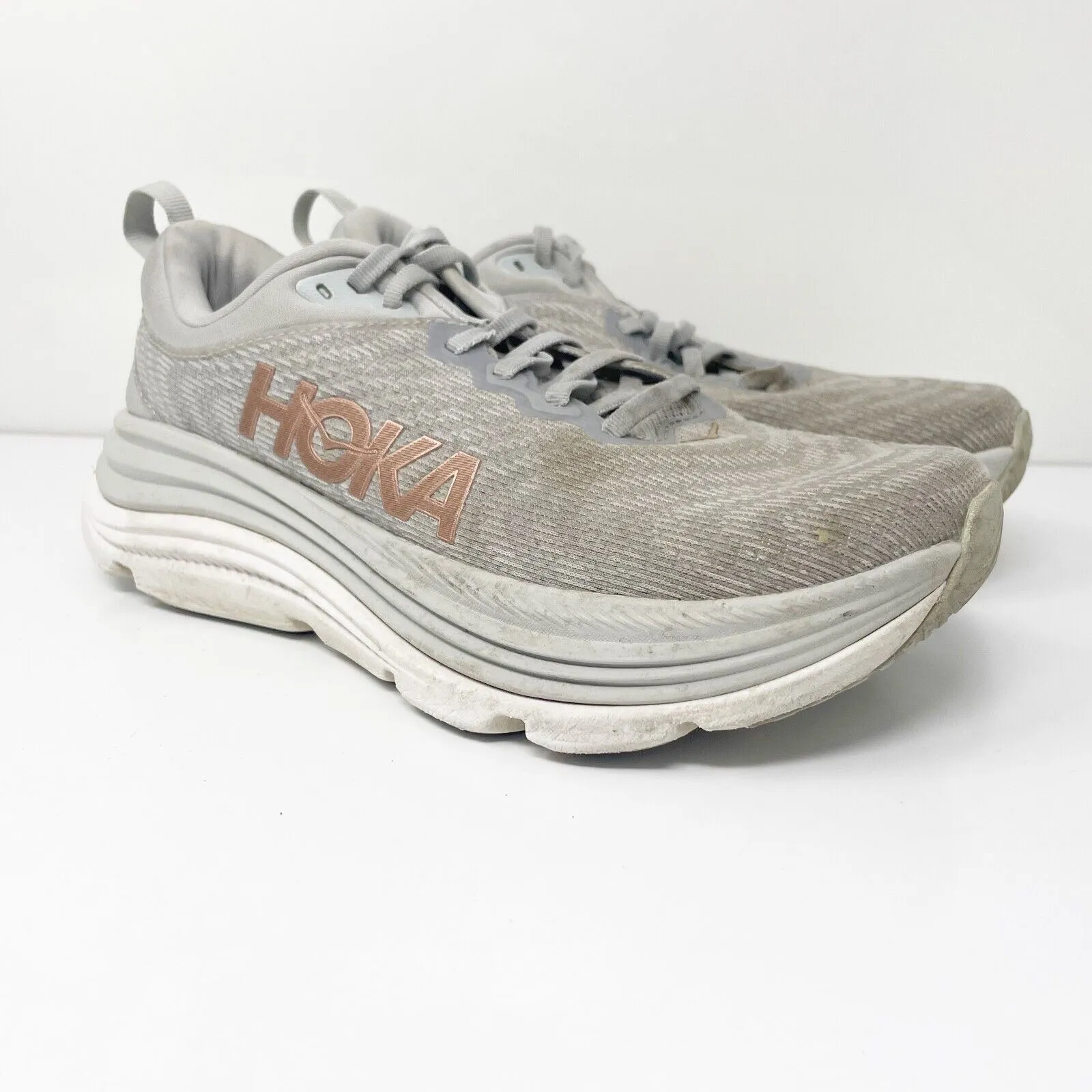 Hoka One One Womens Gaviota 5 1134235 HMRG Gray Running Shoes Sneakers Size 8 B