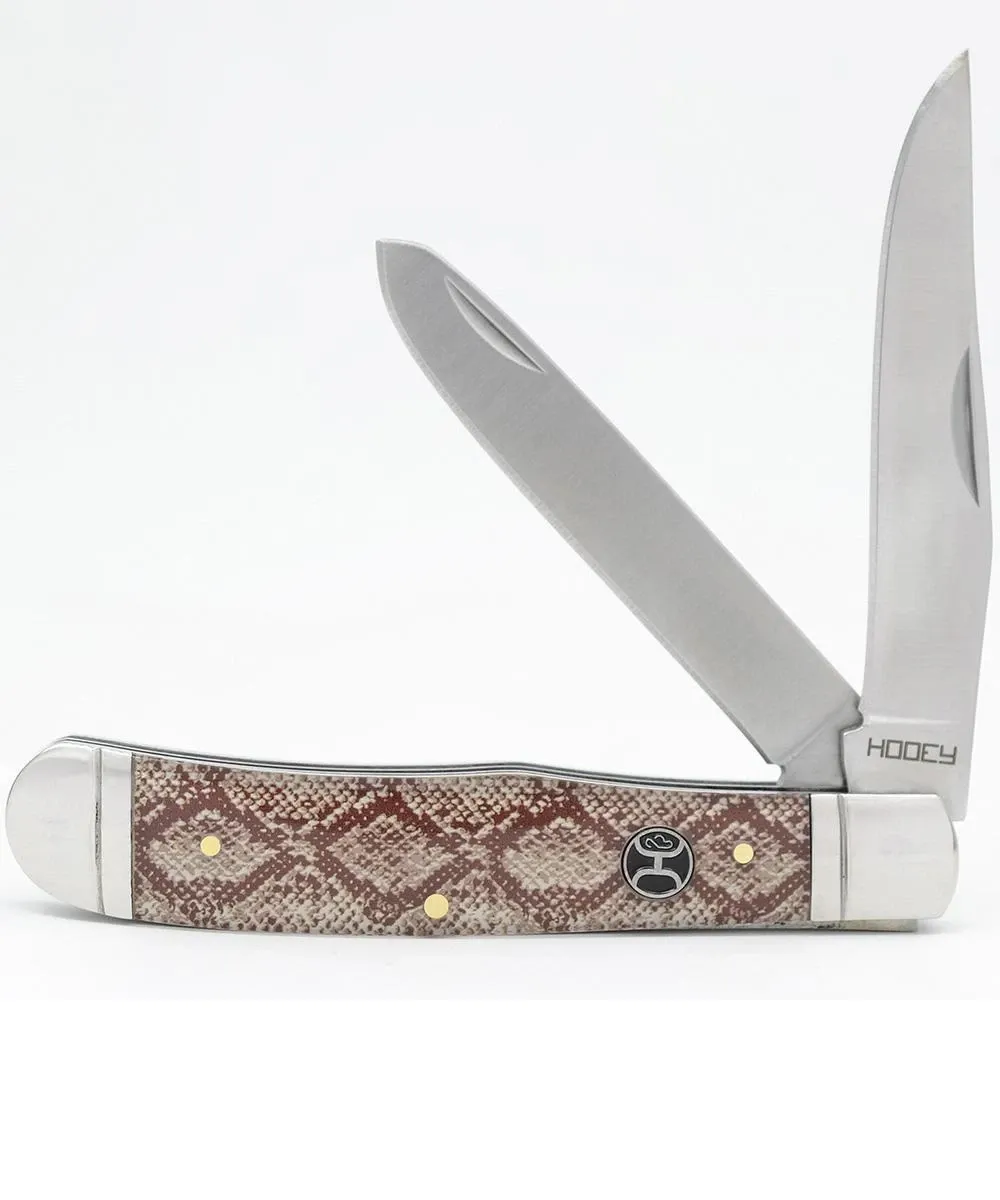 Hooey Large Snake Skin Trapper Pocket Knife