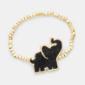 iLLASPARKZ Elephant Metal Bead Stretch Bracelet