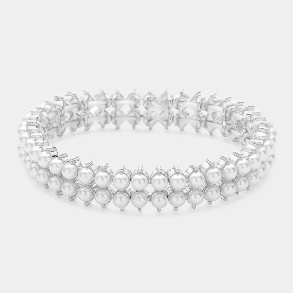 iLLASPARKZ Pearl Stretch Bracelet