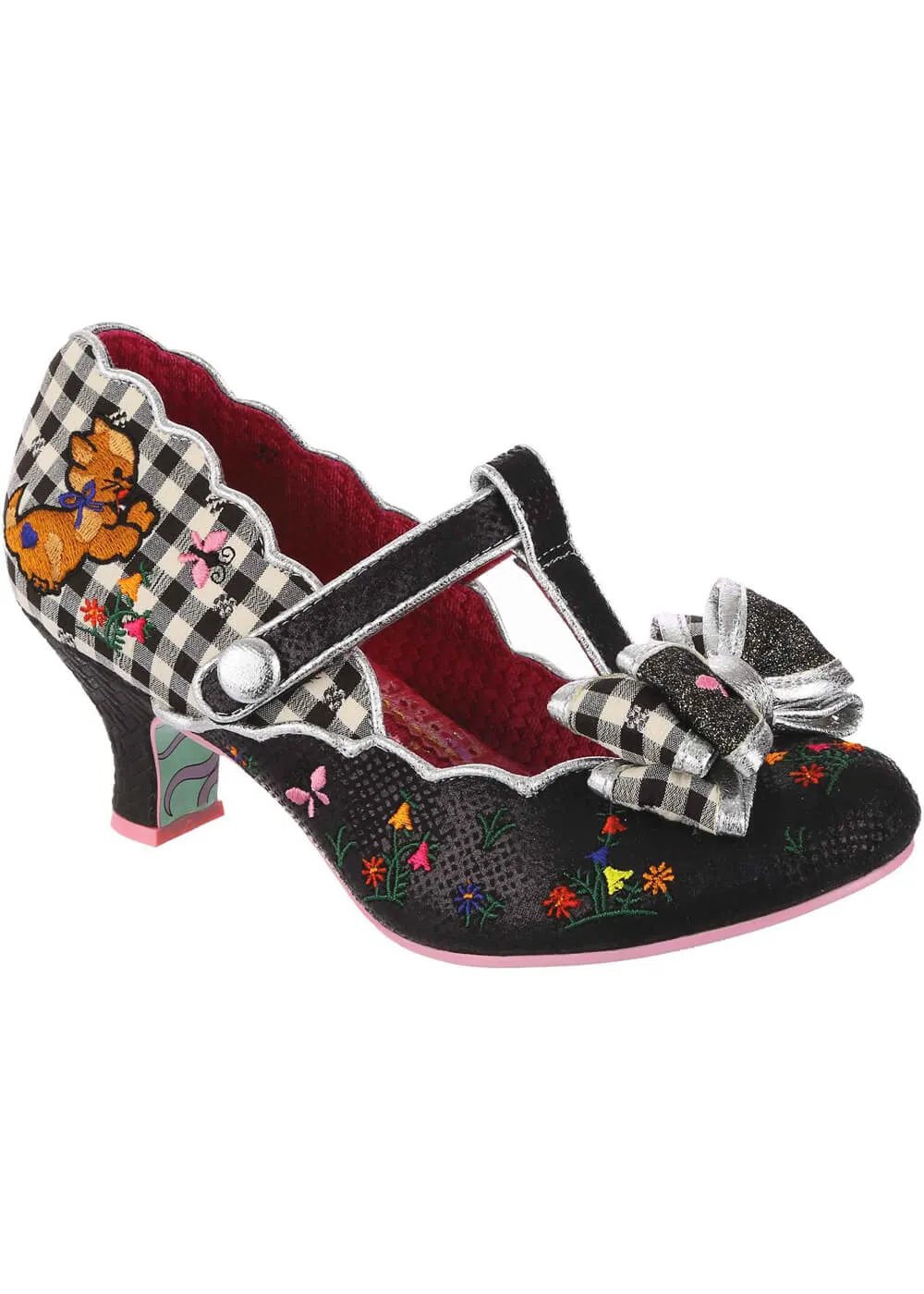 Irregular Choice Catching Butterflies Cat Pumps Black