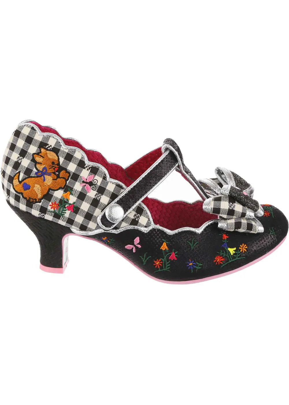 Irregular Choice Catching Butterflies Cat Pumps Black