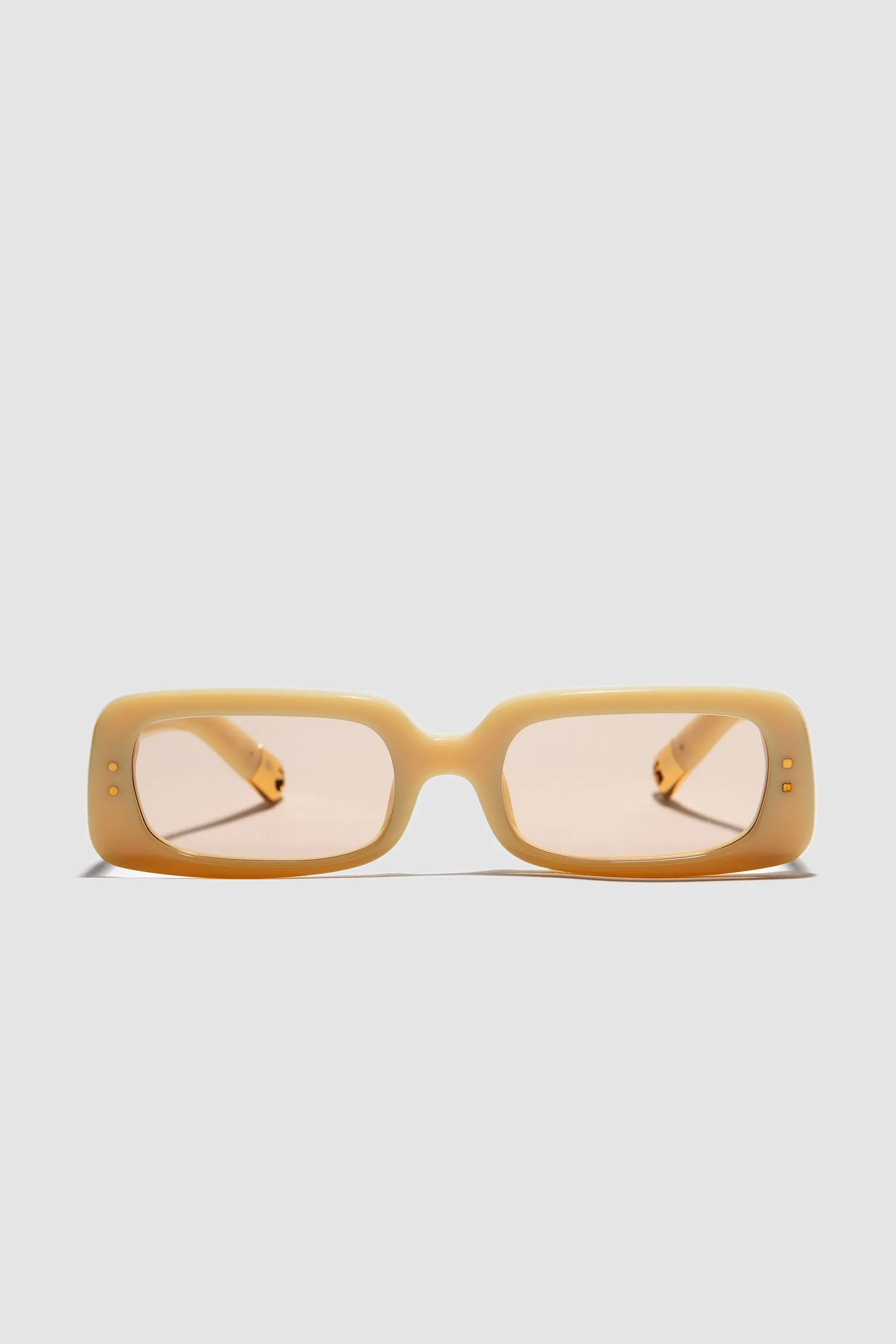 Jacquemus Azzuro Sunglasses Pearl Sorbet/Yellow Gold/Yellow