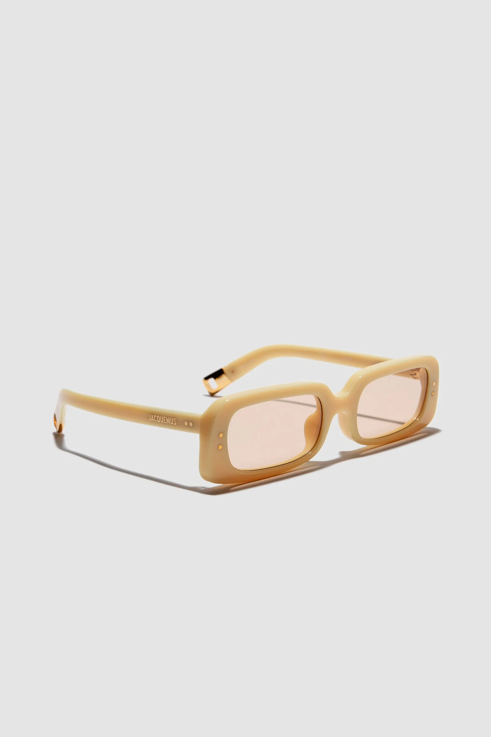 Jacquemus Azzuro Sunglasses Pearl Sorbet/Yellow Gold/Yellow