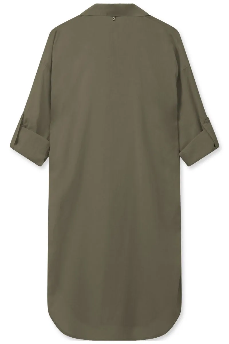 Jelena Voile Dress | Dusty Olive | Kjole fra Mos mosh