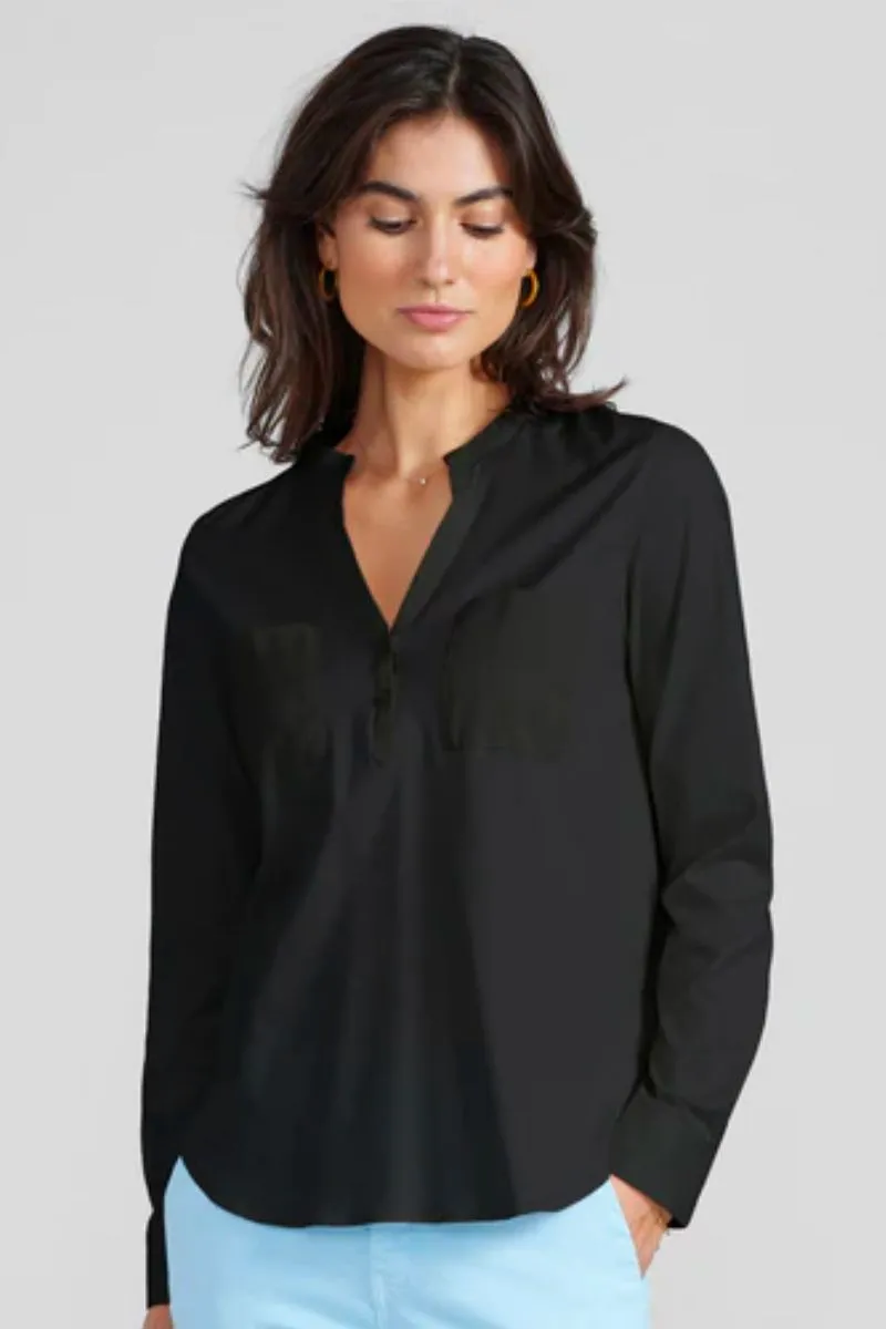 Jovie Jersey Blouse | Black | Bluse fra Mos Mosh