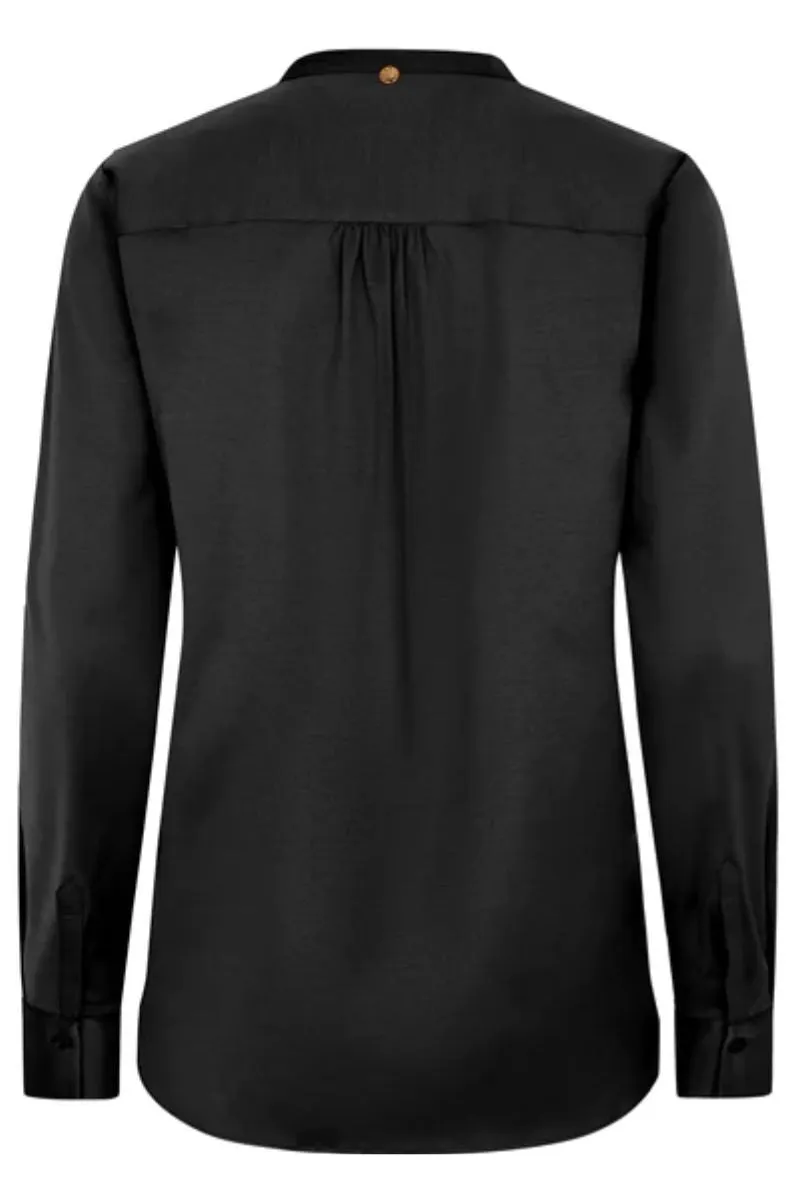 Jovie Jersey Blouse | Black | Bluse fra Mos Mosh