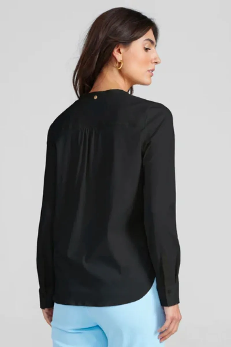 Jovie Jersey Blouse | Black | Bluse fra Mos Mosh