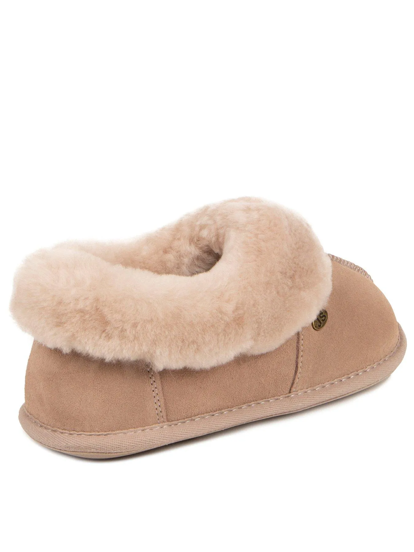 Just Sheepskin Full Back Sheepskin Slipper - Cream