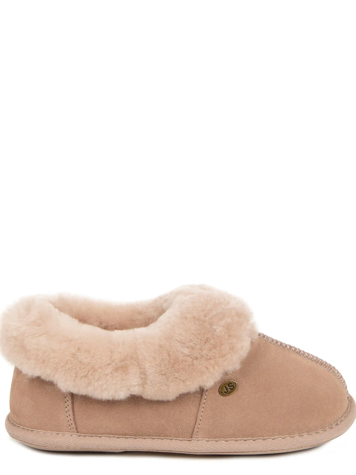 Just Sheepskin Full Back Sheepskin Slipper - Cream