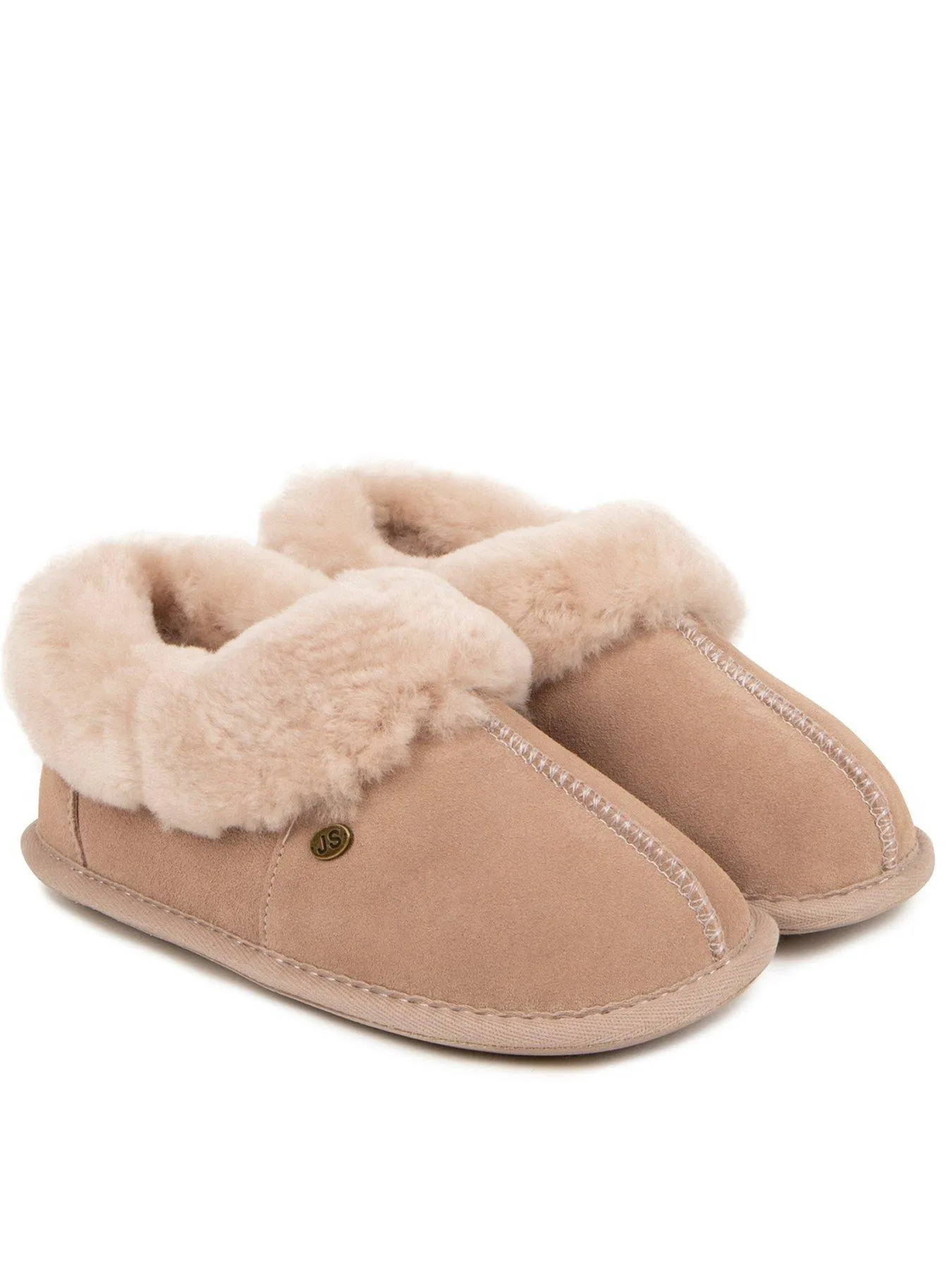 Just Sheepskin Full Back Sheepskin Slipper - Cream