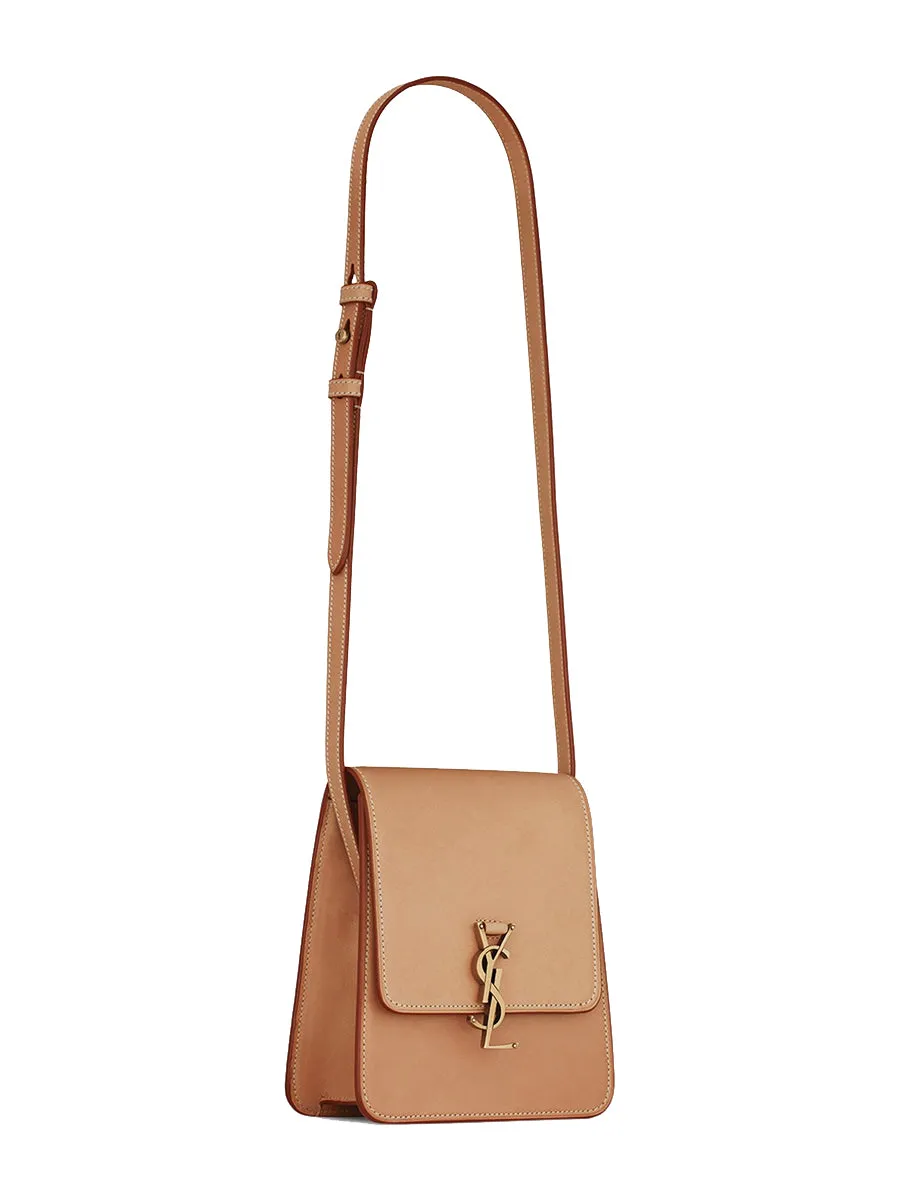 Kaia North/South Satchel Vegetable Tanned Leather in Brown Gold