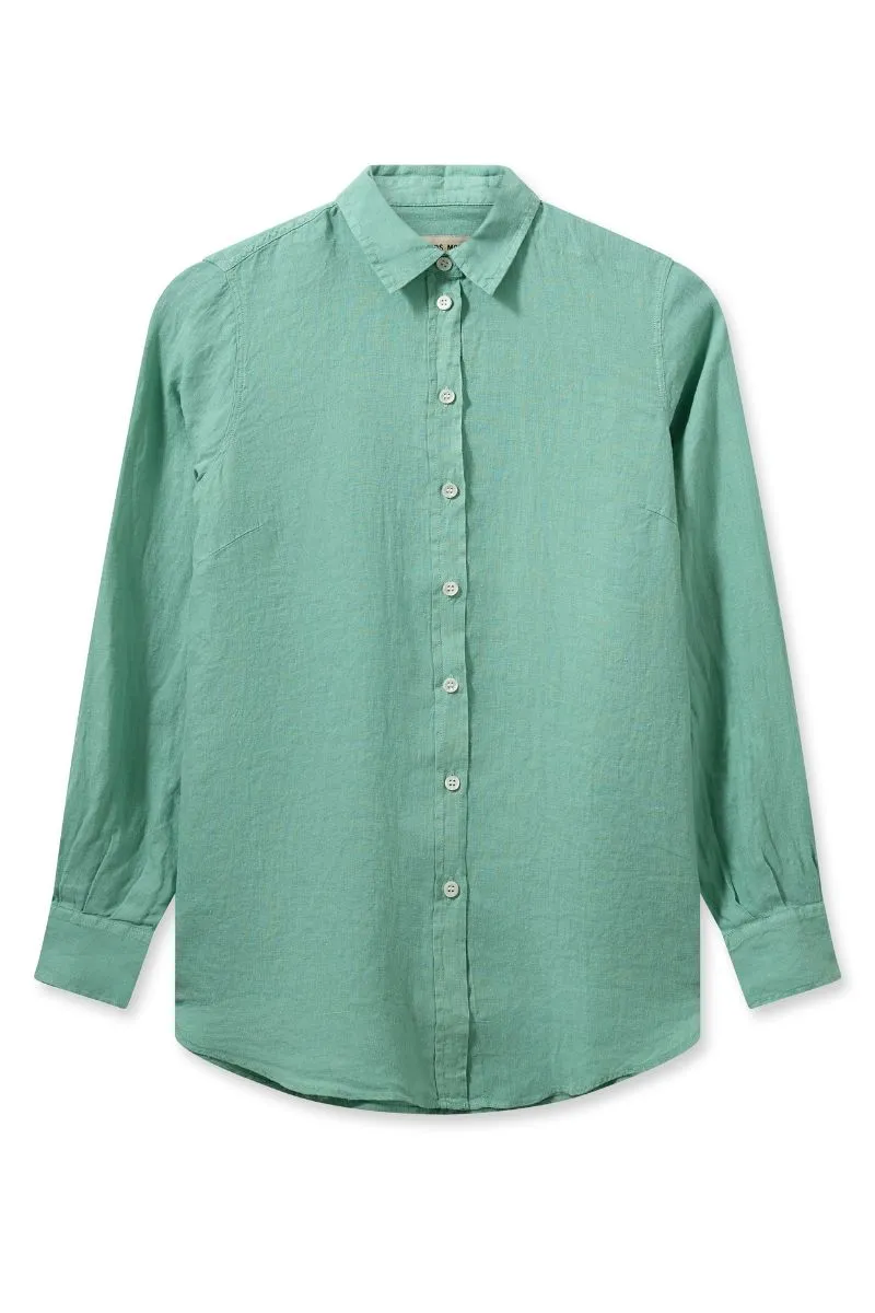 Karli Linen Shirt | Wasabi | Skjorte fra Mos Mosh