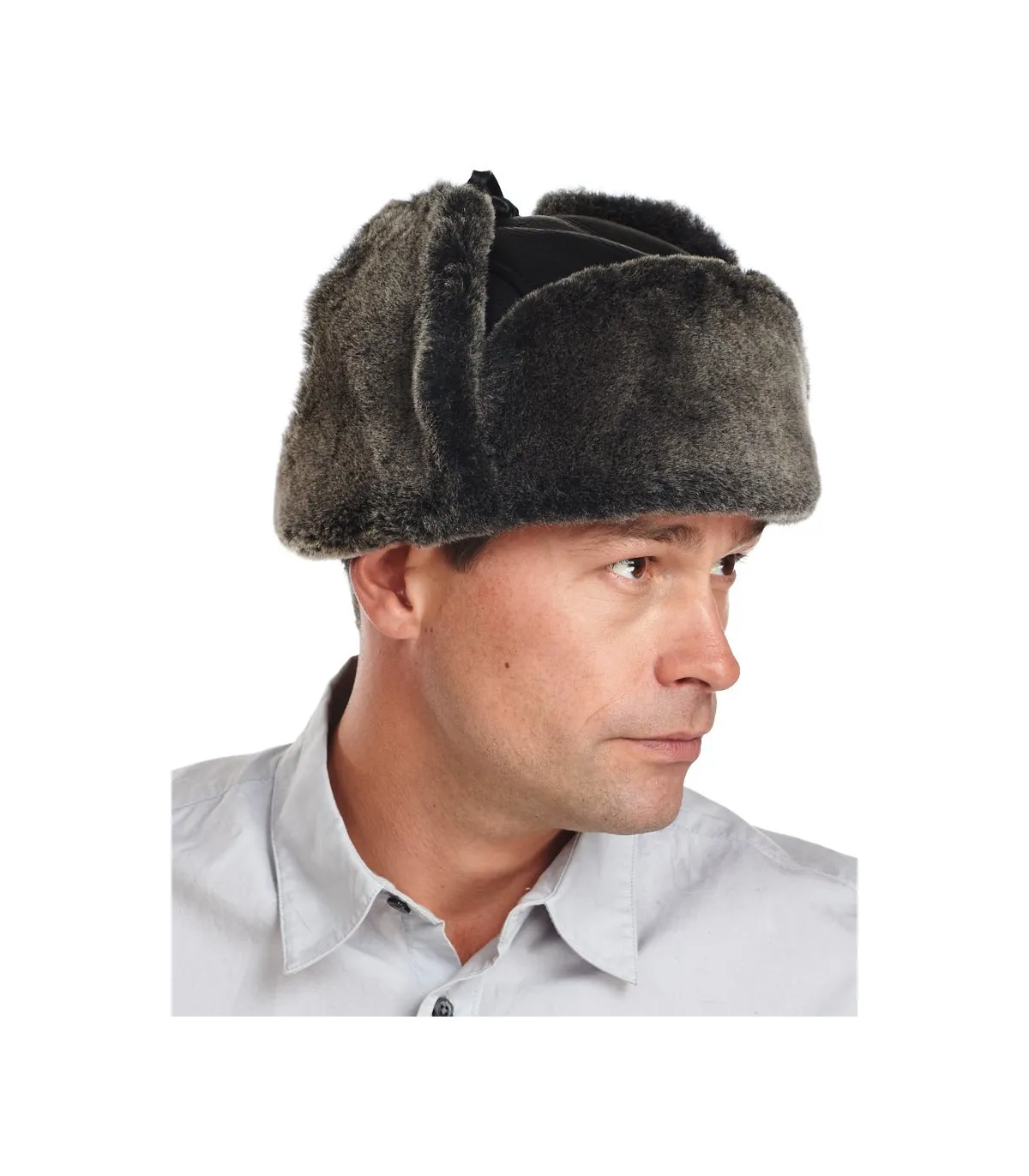 Keystone B-3 Napa Shearling Sheepskin Aviator in Black for Men: FurHatWorld.com